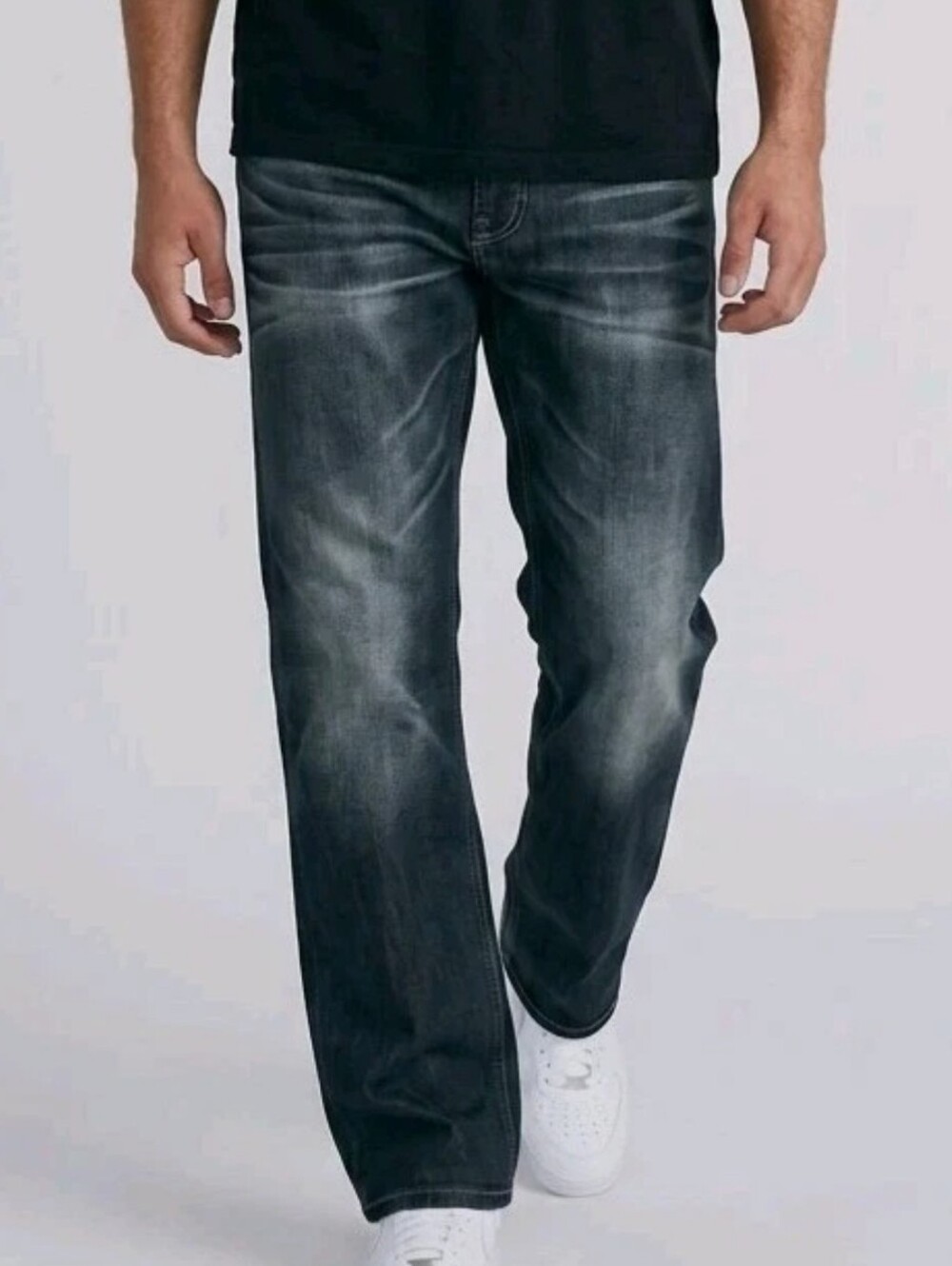 NWT Buffalo By David Bitton Jeans Mens 36x36 Blue Denim Relaxed Grunge HipHop
